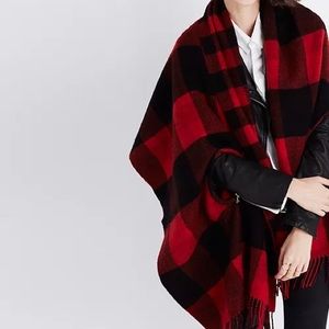 Madewell Reversible Cape Scarf Buffalo Check